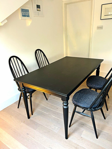 Black extendable rectangular - black,