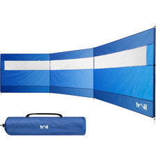 Trail 4 Pole Windbreak Steel Spike Windbreaker with PVC Window 5m x 1.4m