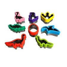 Dinosaur Cookie Cutters Stainless Steel Cookie Food Cutters Molds 8 pieces