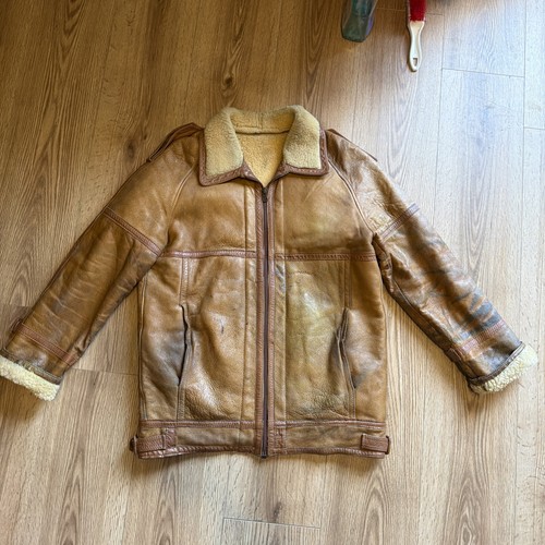 Vintage distressed shearling - vintage,