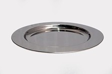 Elegant Stainless Steel Round Candle Plate for Pillar Candle Holder / Silver