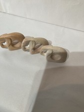 3x Soapstone Type Elephant