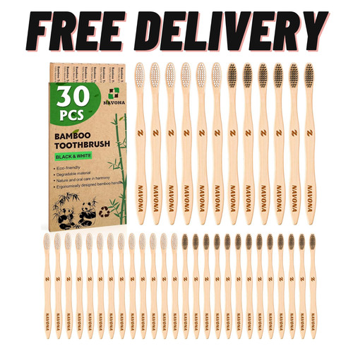 30pc bamboo toothbrushes - 30pc, bpa