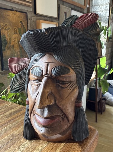Large wooden native american - wooden,