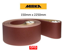 Mirka 150mm x 2250mm Abrasive Sanding Belts, Linisher, Pad Sander, Belt Sander