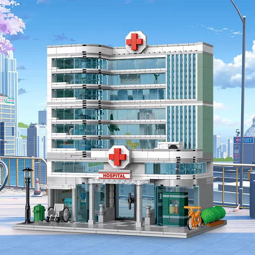 City hospital building blocks - hospital,