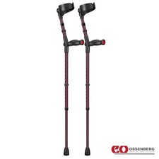 Ossenberg Anatomic Grip Adjustable Crutch | Pair | Aubergine | New