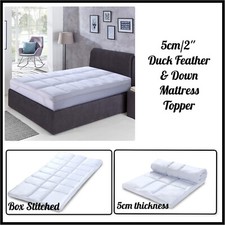 Duck Feather And Down Mattress Topper 5cm THICK and Soft Available in All Sizes.