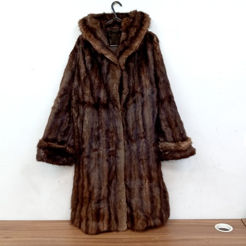 Real mink sable fur coat - sable, full