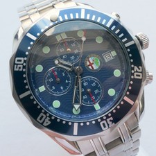 Alfa Romeo Quadrifoglio Classic Race Car Accessory Diver Sport Chronograph Watch