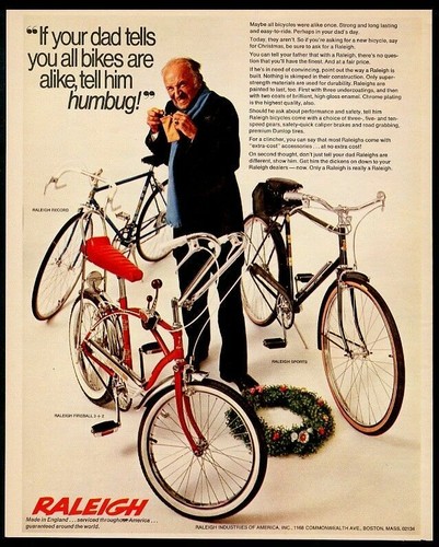 1968 raleigh fireball red bike - fireball,
