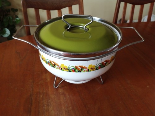 Vintage enamel colander - vintage,