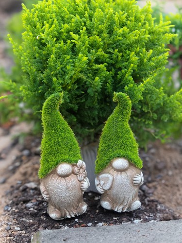2pcs flocked garden gonk - flocked,