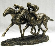 Horse Racing Statue Two