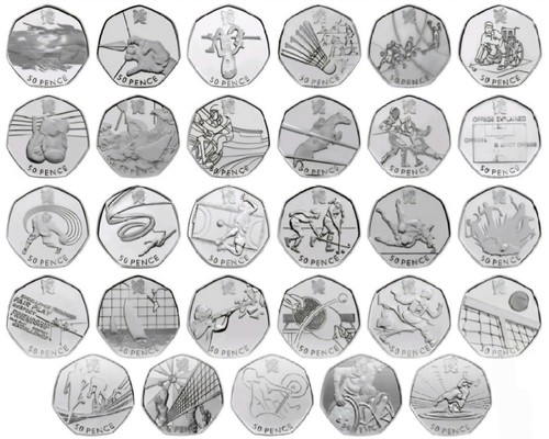 London olympic 2012 - olympic, coins