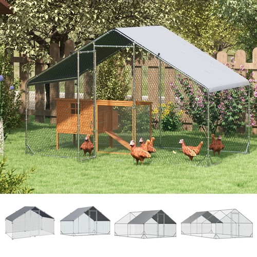 Walk chicken run galvanized - in,