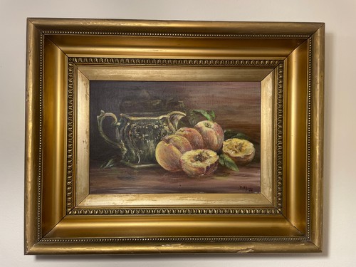 Antique 1877 victorian oil - antique,