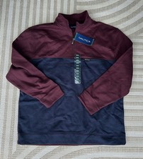 Nautica Men's Knit Active Quarter Zip Sweater Size XXXL 3XL pit 28.5 length 32.5