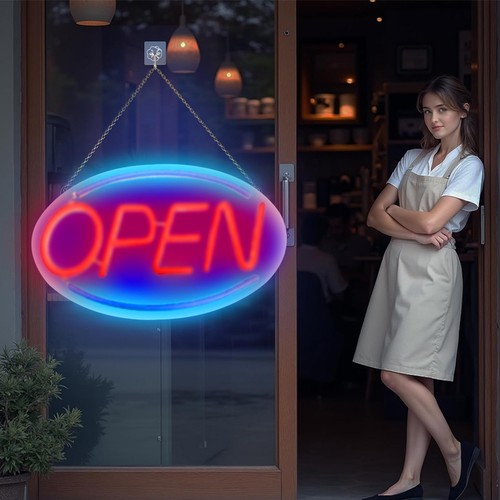 Open shop led - open,