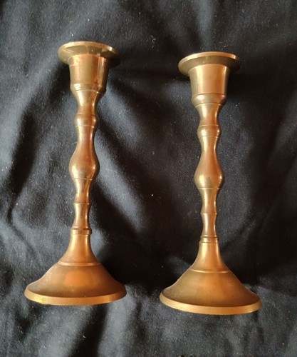 Pair antique small brass - pair,