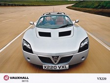 VAUXHALL VX220, REG No.X220 VXL, FRONT VIEW,  PERIOD COLOR PHOTOGRAPH.