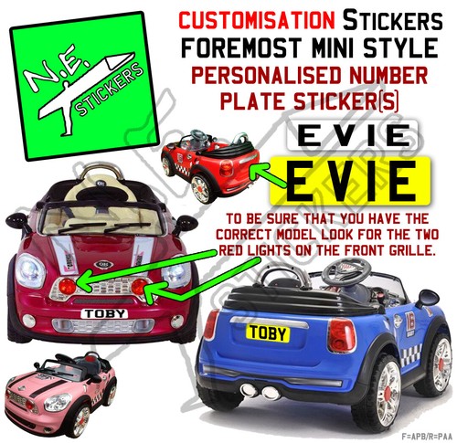 Kids number plate sticker - , s