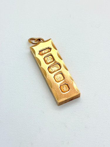 9ct yellow solid gold ingot - solid,