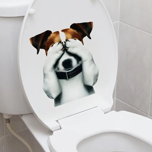 Shy puppy self - self, toilet