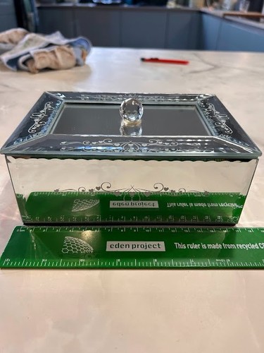 Mirrored jewellery box 18cm - jewellery,