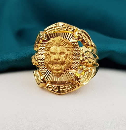 Men gold ring 22k large - gold,