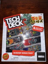 Tech Deck Santa Cruz x Godzilla SK8SHOP Bonus Pack 6 Pack Fingerboards