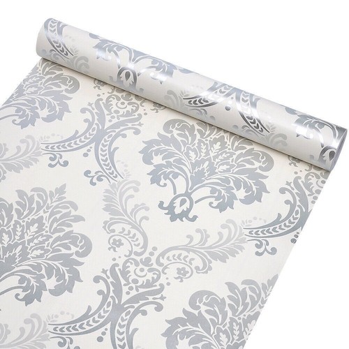 Floral damask metallic - damask,