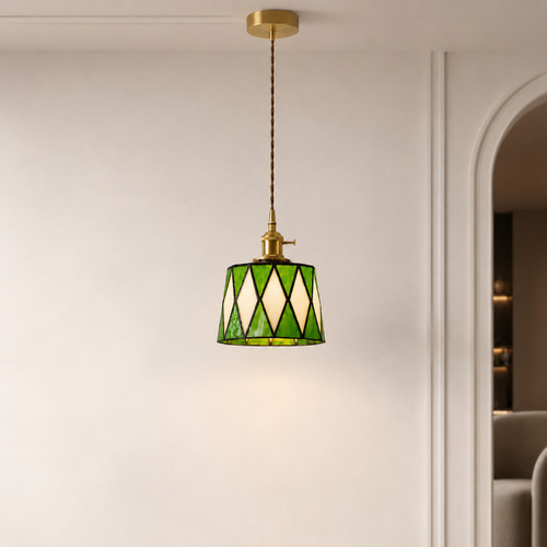 Green tiffany pendant ceiling - tiffany,