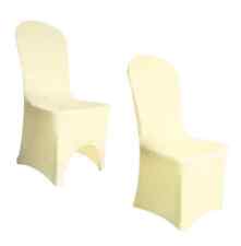 Ivory Chair Cover Arched Flat Front Covers - Wedding Party Decor