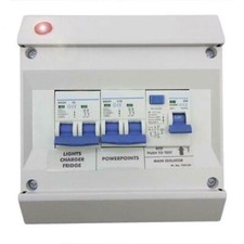 Caravan Deluxe Mains Consumer Unit 240v Caravan Motorhome Camper PO104