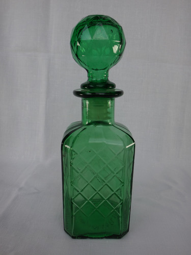 Vintage green glass - green,