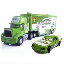 Set of 2 Disney Pixar Cars No.61 Vitoline Car Hauler Truck Diecast Toy Car Gifts
