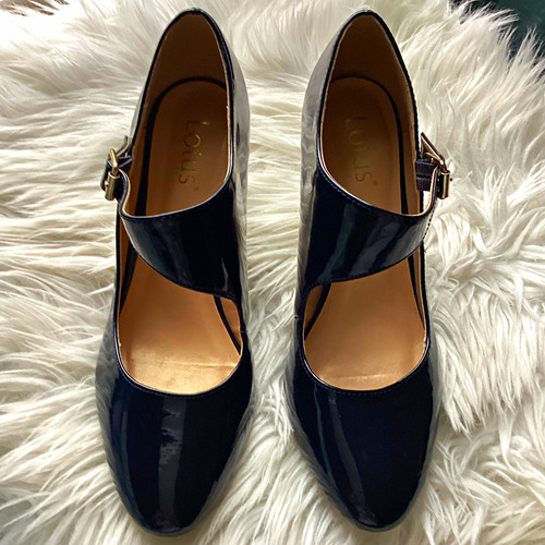 Lotus navy patent mary - lotus,