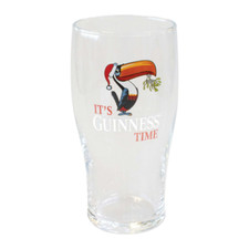 Guinness Christmas Toucan Pint Glass - Official Merchandise - Man Cave - Gift