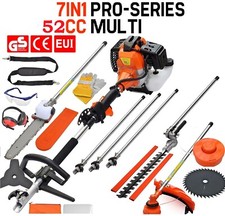 GARDEN TOOLS  62CC 7IN1 MULTITOOL CHAINSAW BRUSHCUTTER HEDGE TRIMMER+2-EXTNS