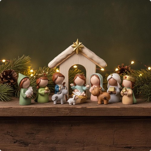 Pieces faceless nativity - faceless,