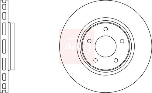 Brake disc front vented fits - front,