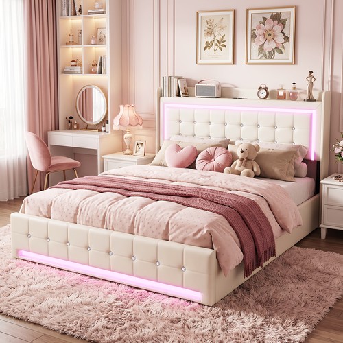 Ottoman bed winged - winged, pu