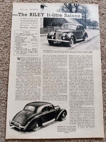 The riley litre saloon - riley,