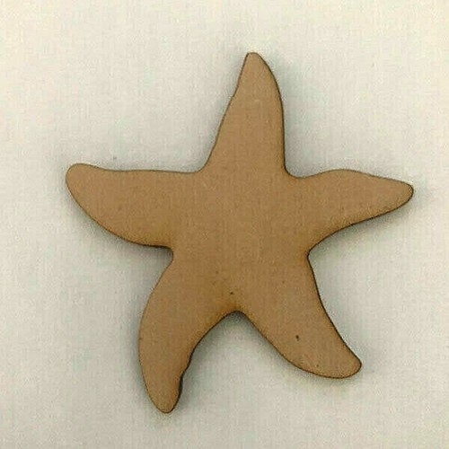 Starfish mdf craft shape - mdf, sea