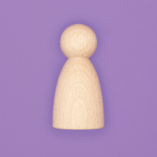 7cm Rounded Body Wooden Peg Doll, packs of 10,30,50 (female,mum,Doll,christmas)