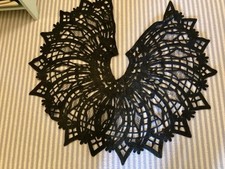 Superb Antique Victorian Beaded Cutwork Collar Cape