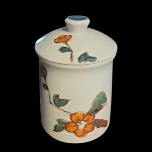 Ceramic lidded handpainted - lidded,