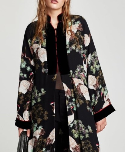 Zara woman crane - crane, velvet