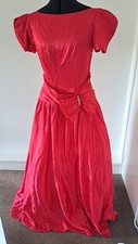 Women's 80s Red Prom Dress